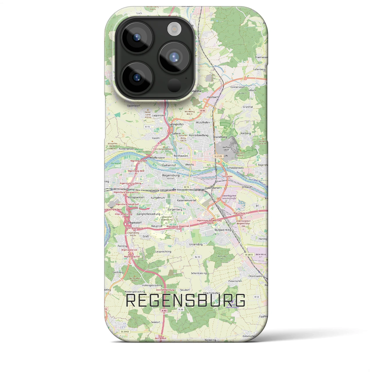 【レーゲンスブルク（ドイツ）】地図柄iPhoneケース（バックカバータイプ）