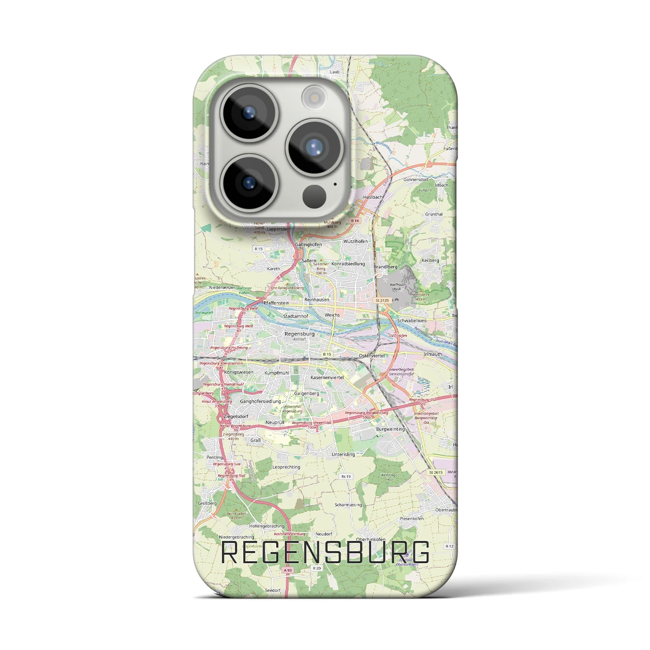 【レーゲンスブルク（ドイツ）】地図柄iPhoneケース（バックカバータイプ）