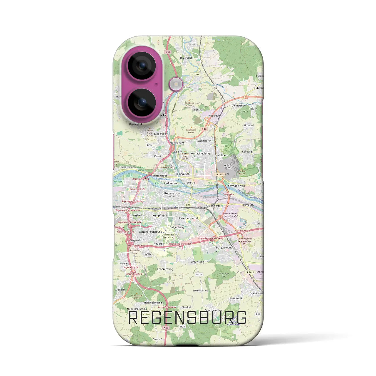 【レーゲンスブルク（ドイツ）】地図柄iPhoneケース（バックカバータイプ）