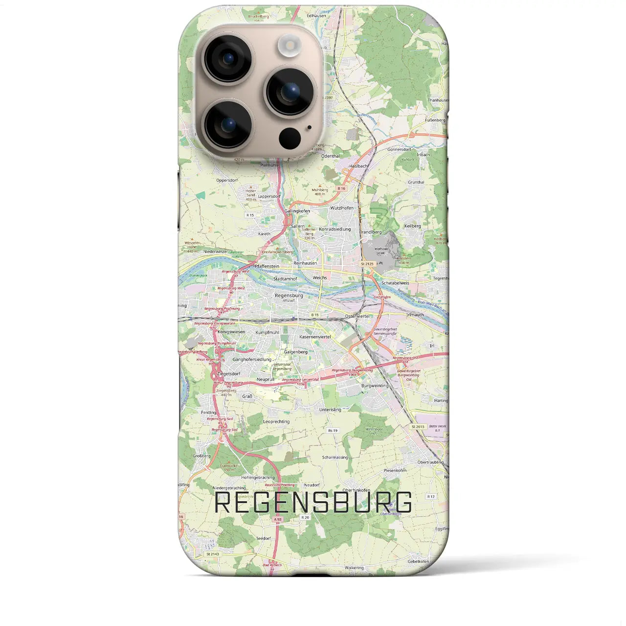 【レーゲンスブルク（ドイツ）】地図柄iPhoneケース（バックカバータイプ）