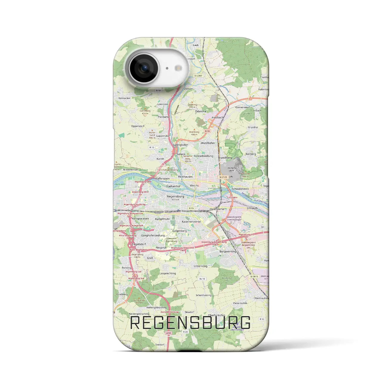 【レーゲンスブルク（ドイツ）】地図柄iPhoneケース（バックカバータイプ）