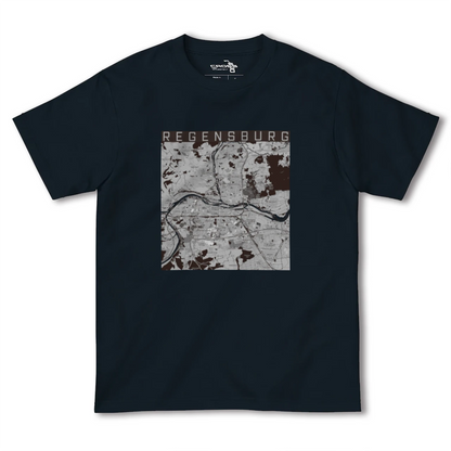 【レーゲンスブルク（ドイツ）】地図柄ヘビーウェイトTシャツ