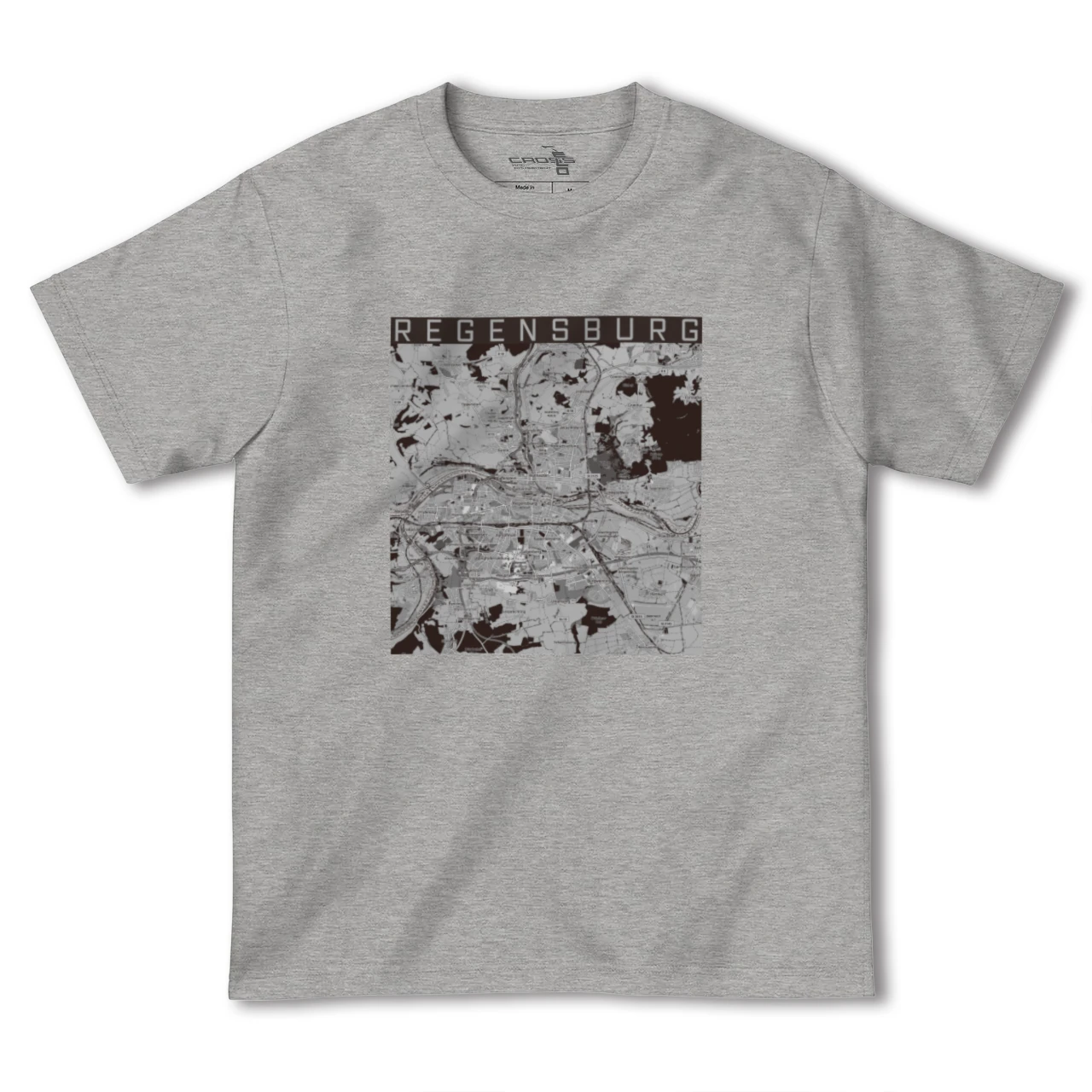 【レーゲンスブルク（ドイツ）】地図柄ヘビーウェイトTシャツ