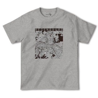 【レーゲンスブルク（ドイツ）】地図柄ヘビーウェイトTシャツ
