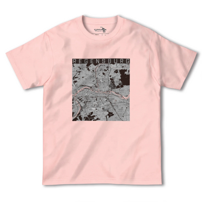 【レーゲンスブルク（ドイツ）】地図柄ヘビーウェイトTシャツ
