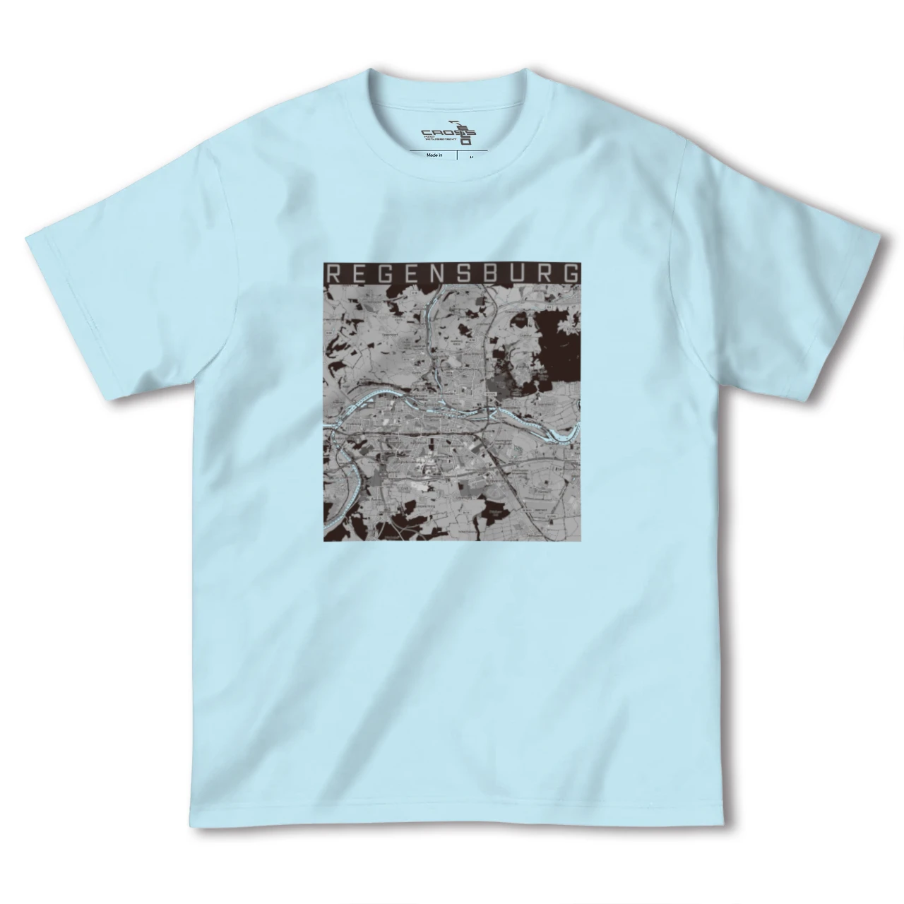 【レーゲンスブルク（ドイツ）】地図柄ヘビーウェイトTシャツ