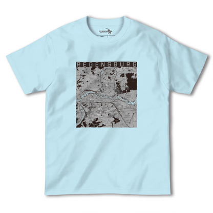 【レーゲンスブルク（ドイツ）】地図柄ヘビーウェイトTシャツ