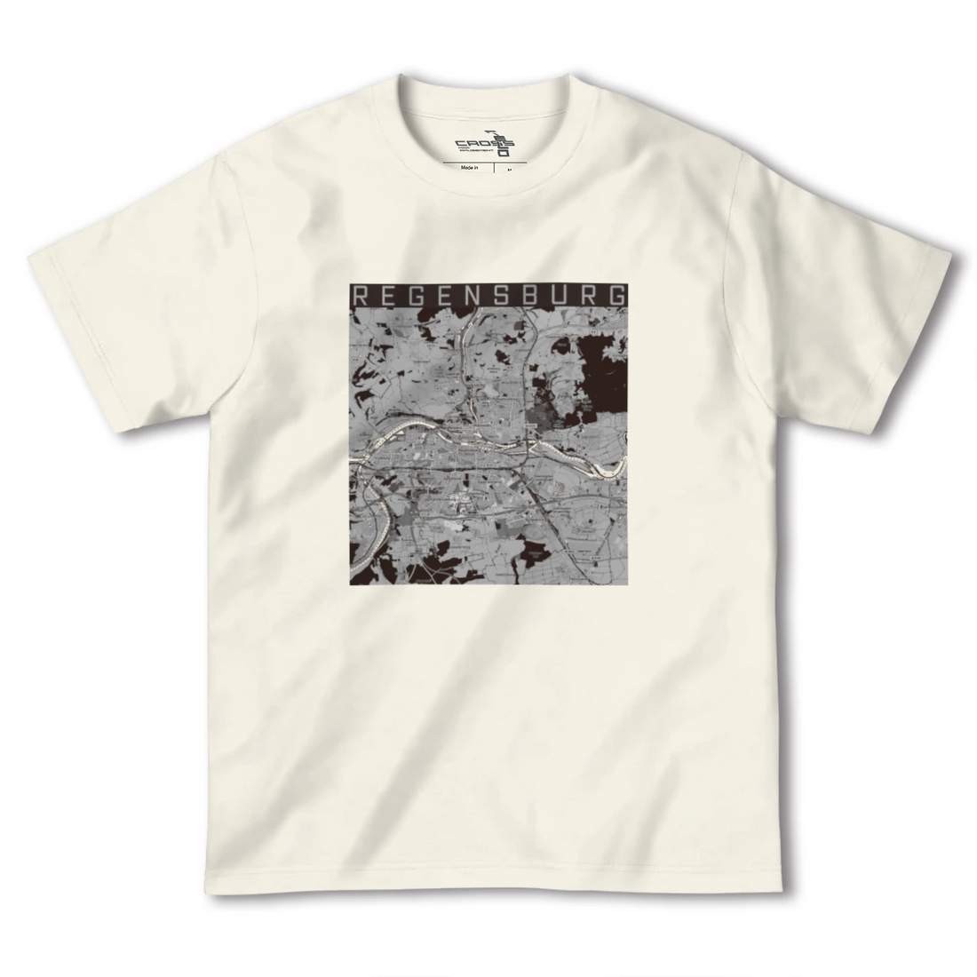 【レーゲンスブルク（ドイツ）】地図柄ヘビーウェイトTシャツ