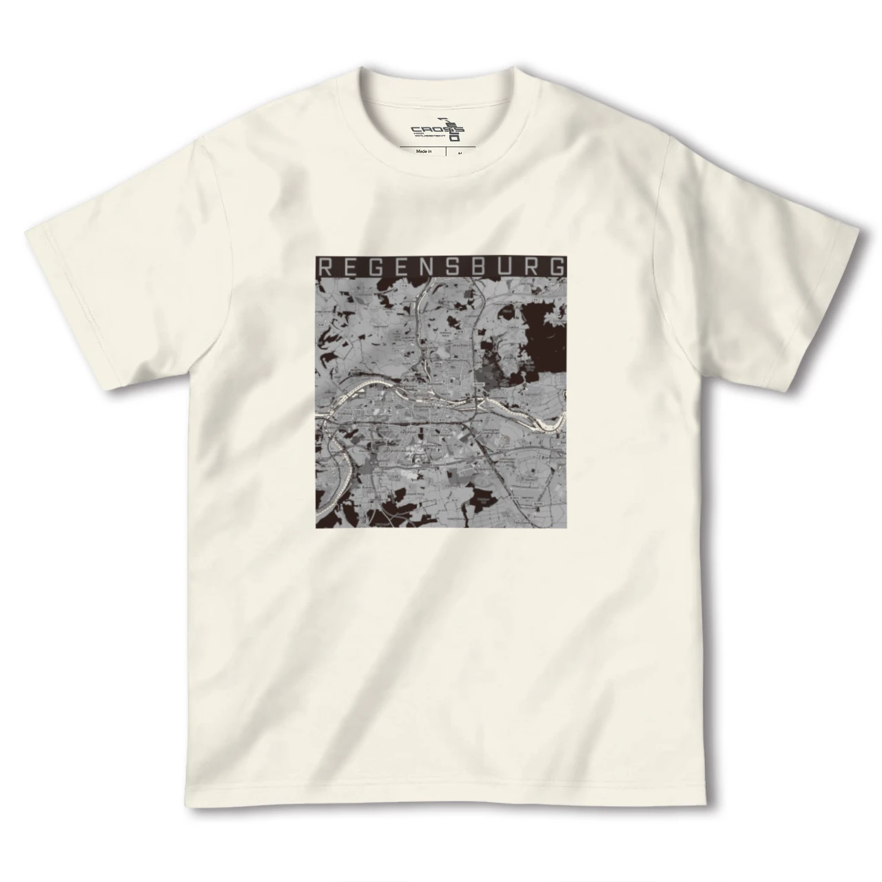【レーゲンスブルク（ドイツ）】地図柄ヘビーウェイトTシャツ