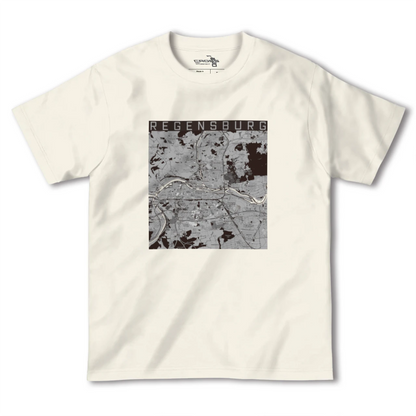 【レーゲンスブルク（ドイツ）】地図柄ヘビーウェイトTシャツ
