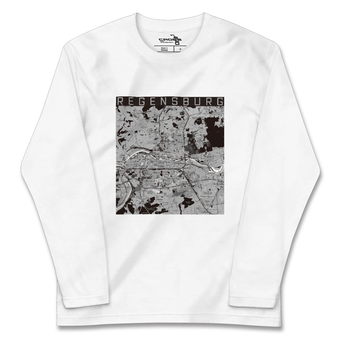 【レーゲンスブルク（ドイツ）】地図柄ロングスリーブTシャツ