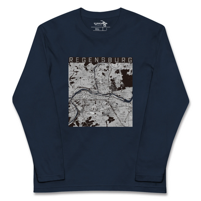 【レーゲンスブルク（ドイツ）】地図柄ロングスリーブTシャツ