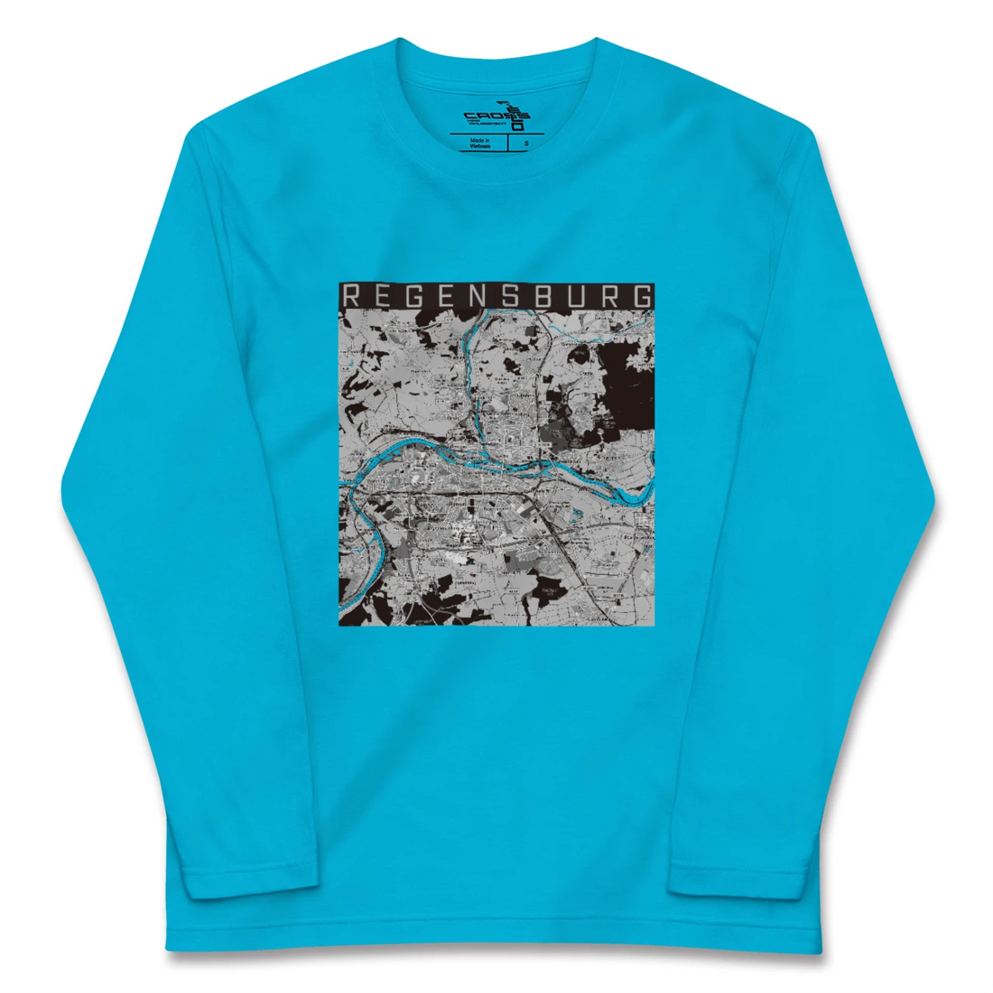 【レーゲンスブルク（ドイツ）】地図柄ロングスリーブTシャツ