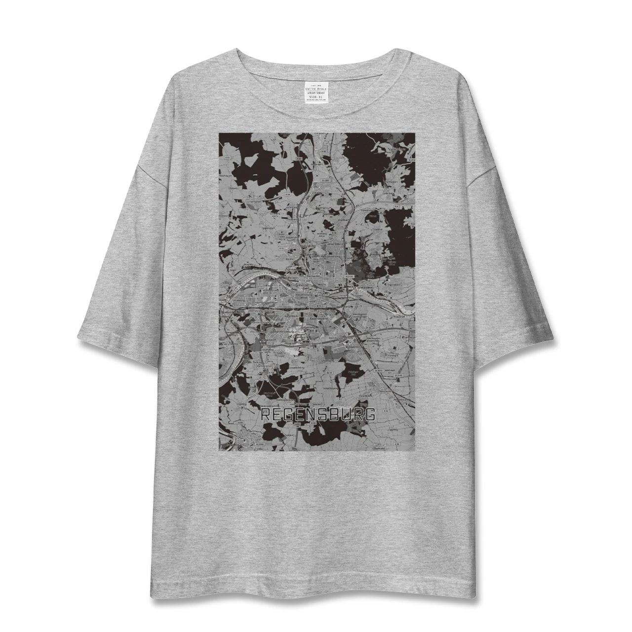 【レーゲンスブルク（ドイツ）】地図柄ビッグシルエットTシャツ