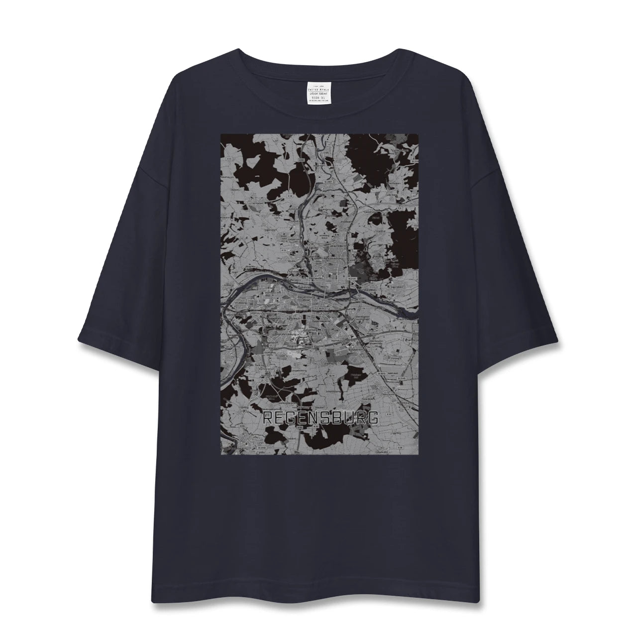 【レーゲンスブルク（ドイツ）】地図柄ビッグシルエットTシャツ