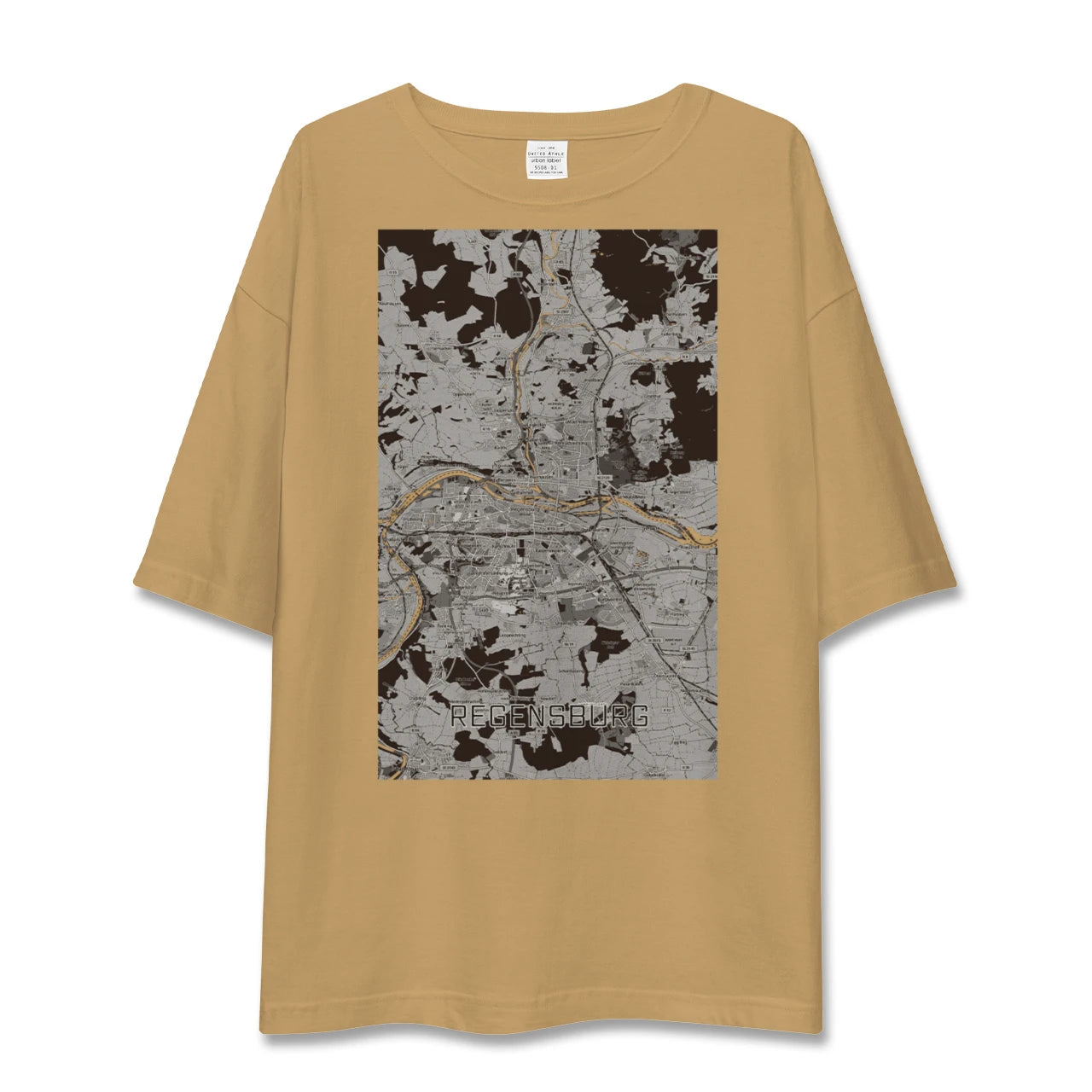 【レーゲンスブルク（ドイツ）】地図柄ビッグシルエットTシャツ