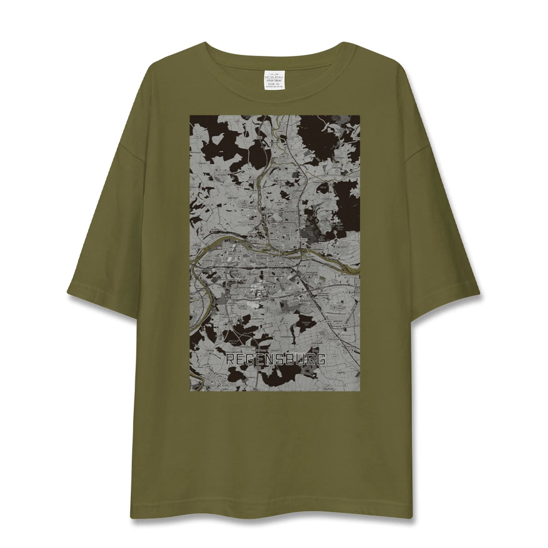 【レーゲンスブルク（ドイツ）】地図柄ビッグシルエットTシャツ