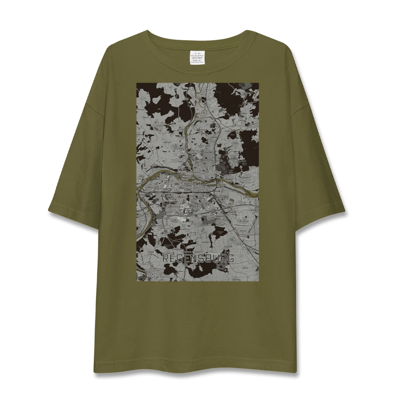 【レーゲンスブルク（ドイツ）】地図柄ビッグシルエットTシャツ
