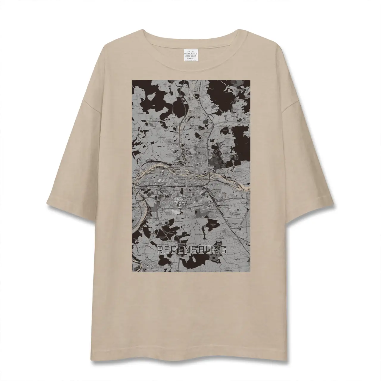 【レーゲンスブルク（ドイツ）】地図柄ビッグシルエットTシャツ