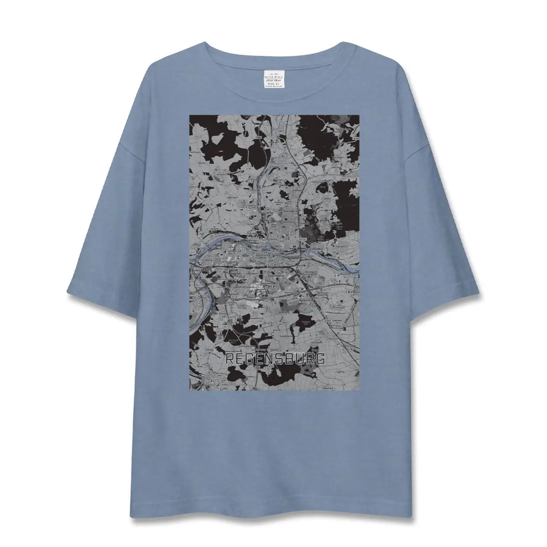 【レーゲンスブルク（ドイツ）】地図柄ビッグシルエットTシャツ