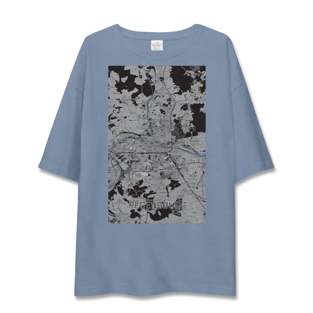 【レーゲンスブルク（ドイツ）】地図柄ビッグシルエットTシャツ