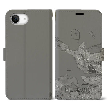 【レイキャヴィーク（アイスランド）】地図柄iPhoneケース（手帳タイプ）