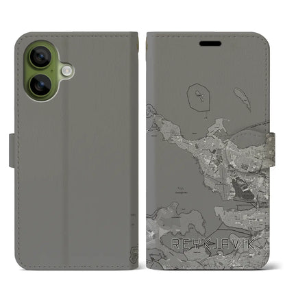 【レイキャヴィーク（アイスランド）】地図柄iPhoneケース（手帳タイプ）