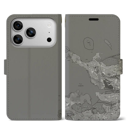 【レイキャヴィーク（アイスランド）】地図柄iPhoneケース（手帳タイプ）