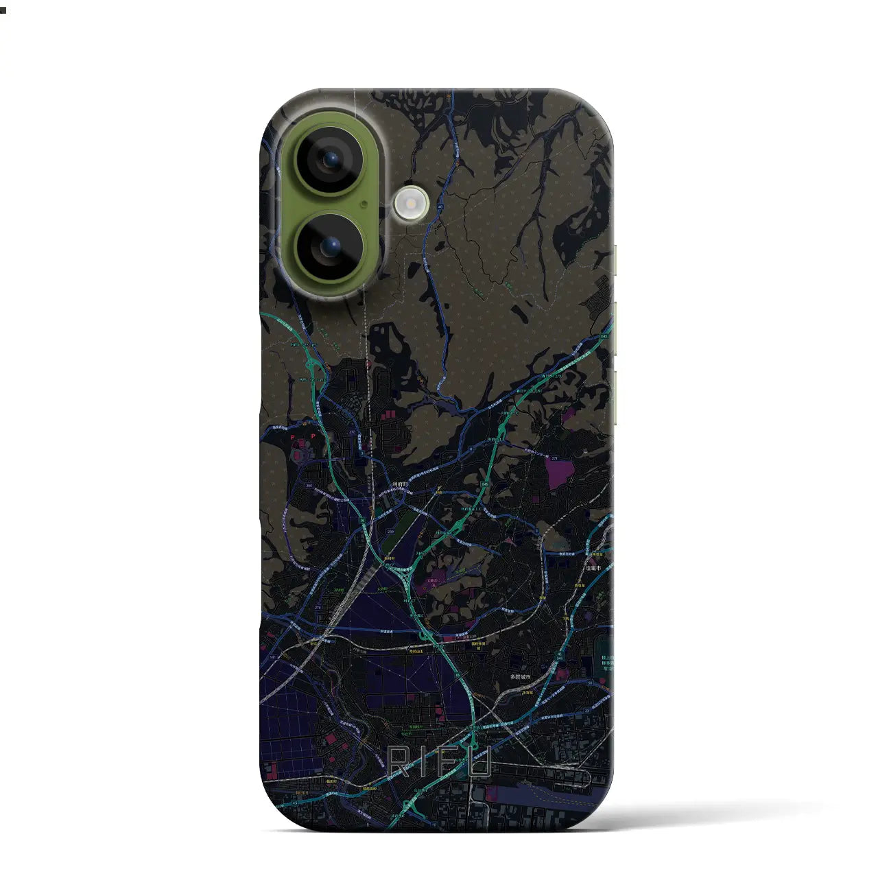 【利府（宮城県）】地図柄iPhoneケース（バックカバータイプ）