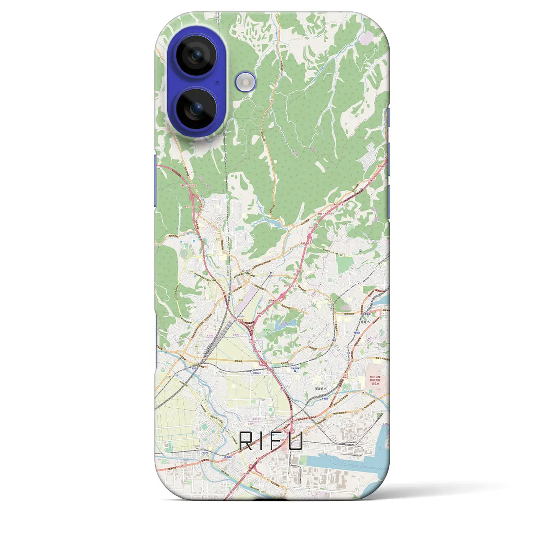 【利府(宮城県)】地図柄iPhoneケース(バックカバータイプ)ナチュラル・iPhone 16 Pro Max 用