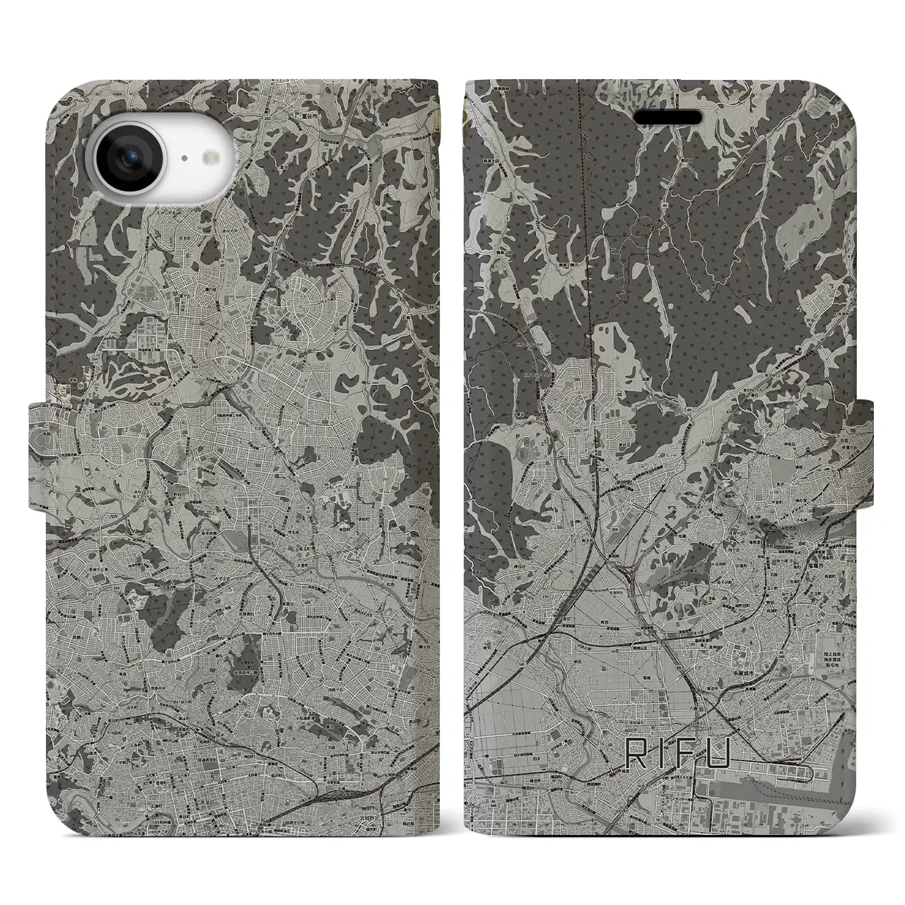 【利府（宮城県）】地図柄iPhoneケース（手帳タイプ）