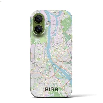 【リガ（ラトビア）】地図柄iPhoneケース（バックカバータイプ）