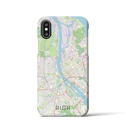 【リガ（ラトビア）】地図柄iPhoneケース（バックカバータイプ）