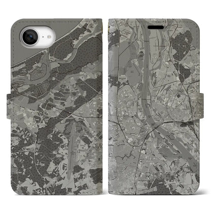 【リガ（ラトビア）】地図柄iPhoneケース（手帳タイプ）
