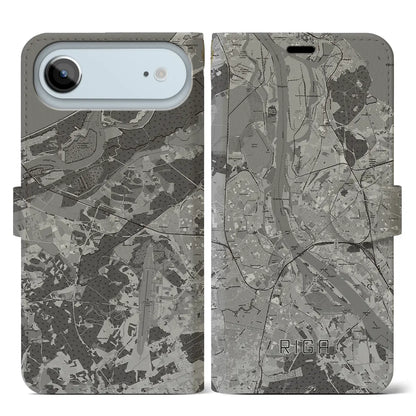【リガ（ラトビア）】地図柄iPhoneケース（手帳タイプ）