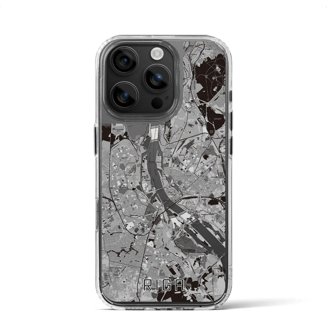 【リガ（ラトビア）】地図柄iPhoneケース（MagSafeタイプ）