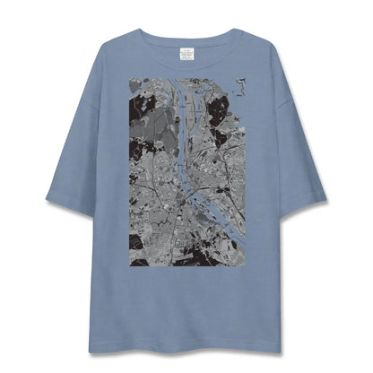 【リガ（ラトビア）】地図柄ビッグシルエットTシャツ