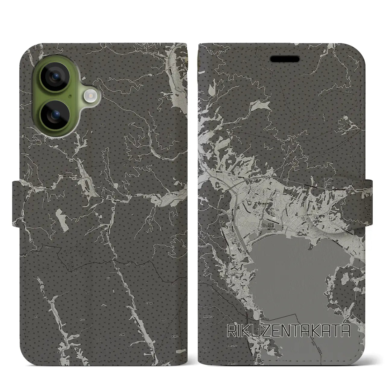 【陸前高田（岩手県）】地図柄iPhoneケース（手帳タイプ）