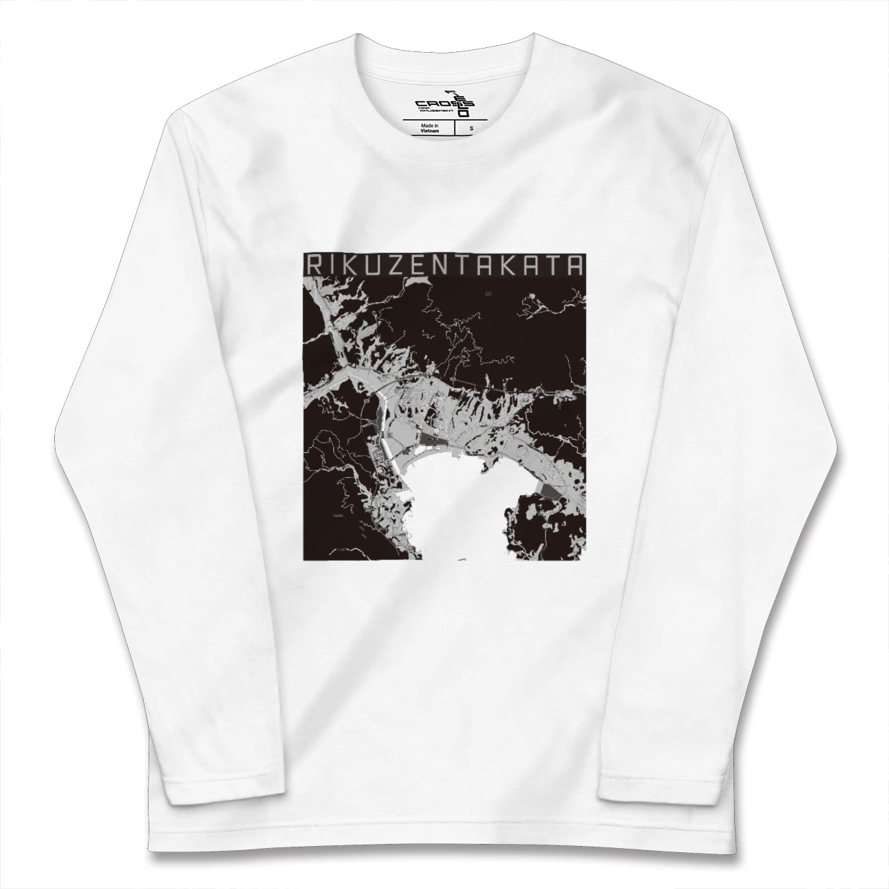 【陸前高田（岩手県）】地図柄ロングスリーブTシャツ