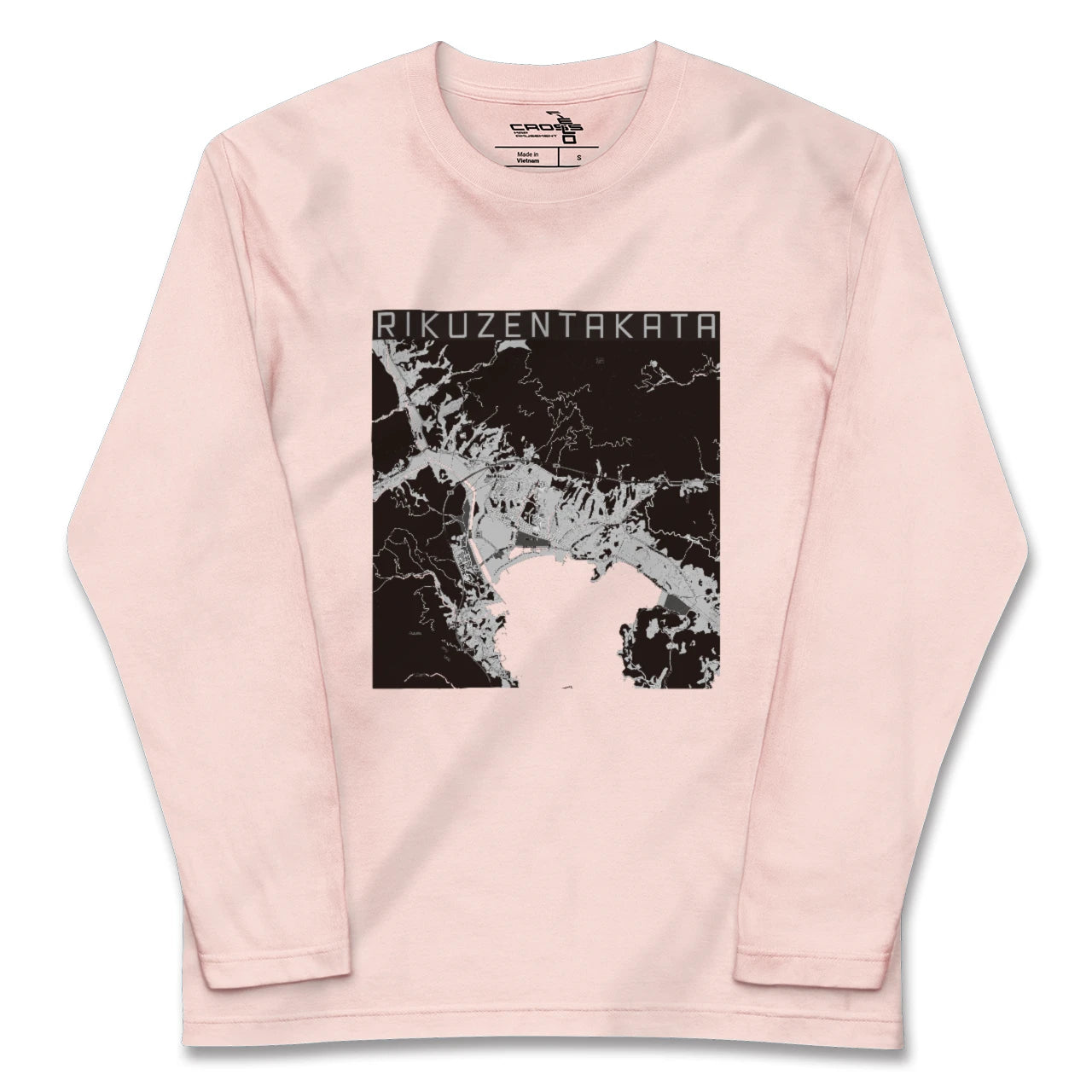 【陸前高田（岩手県）】地図柄ロングスリーブTシャツ