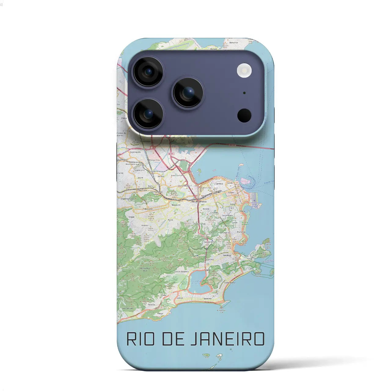 【リオデジャネイロ（ブラジル）】地図柄iPhoneケース（バックカバータイプ）