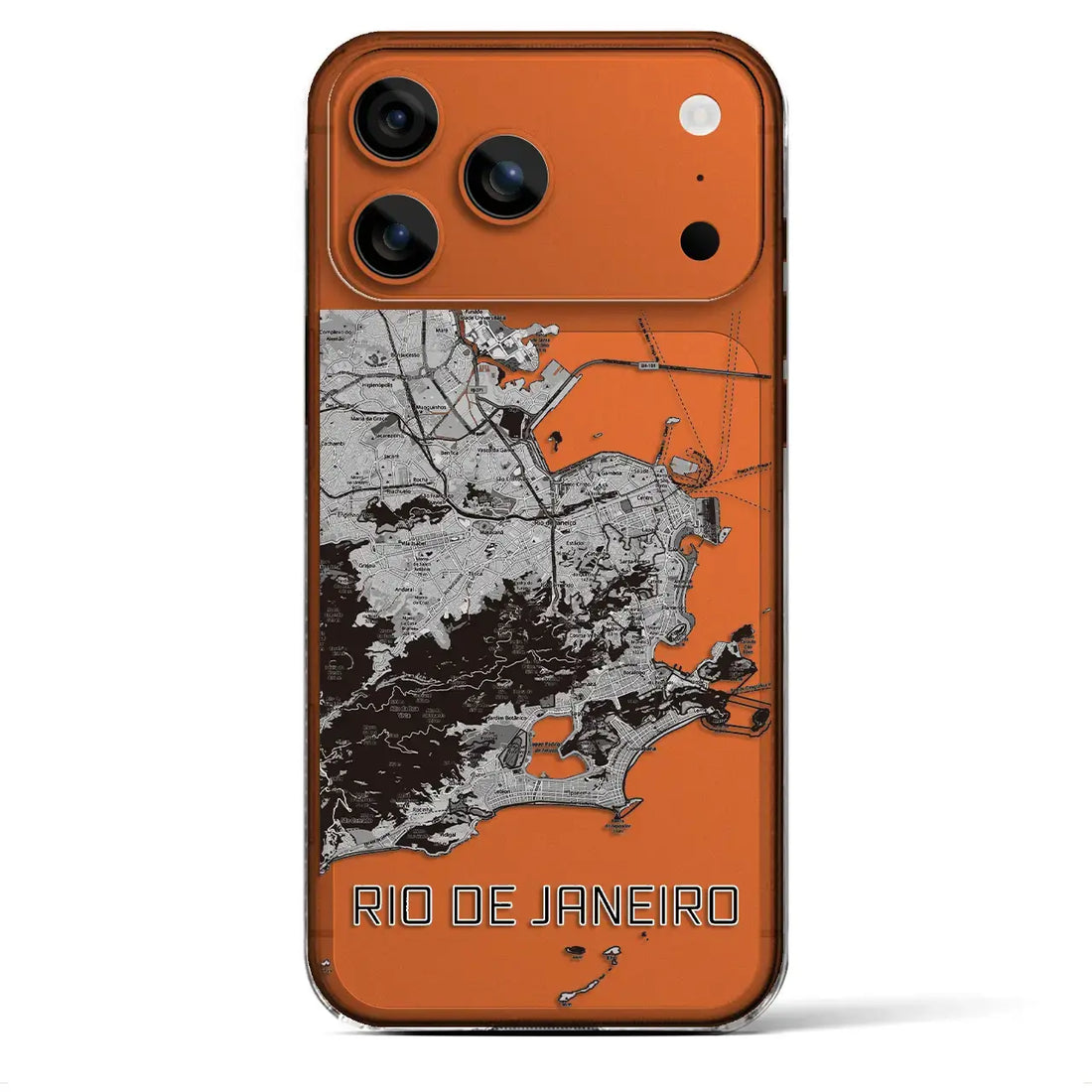 【リオデジャネイロ（ブラジル）】地図柄iPhoneケース（クリアタイプ）