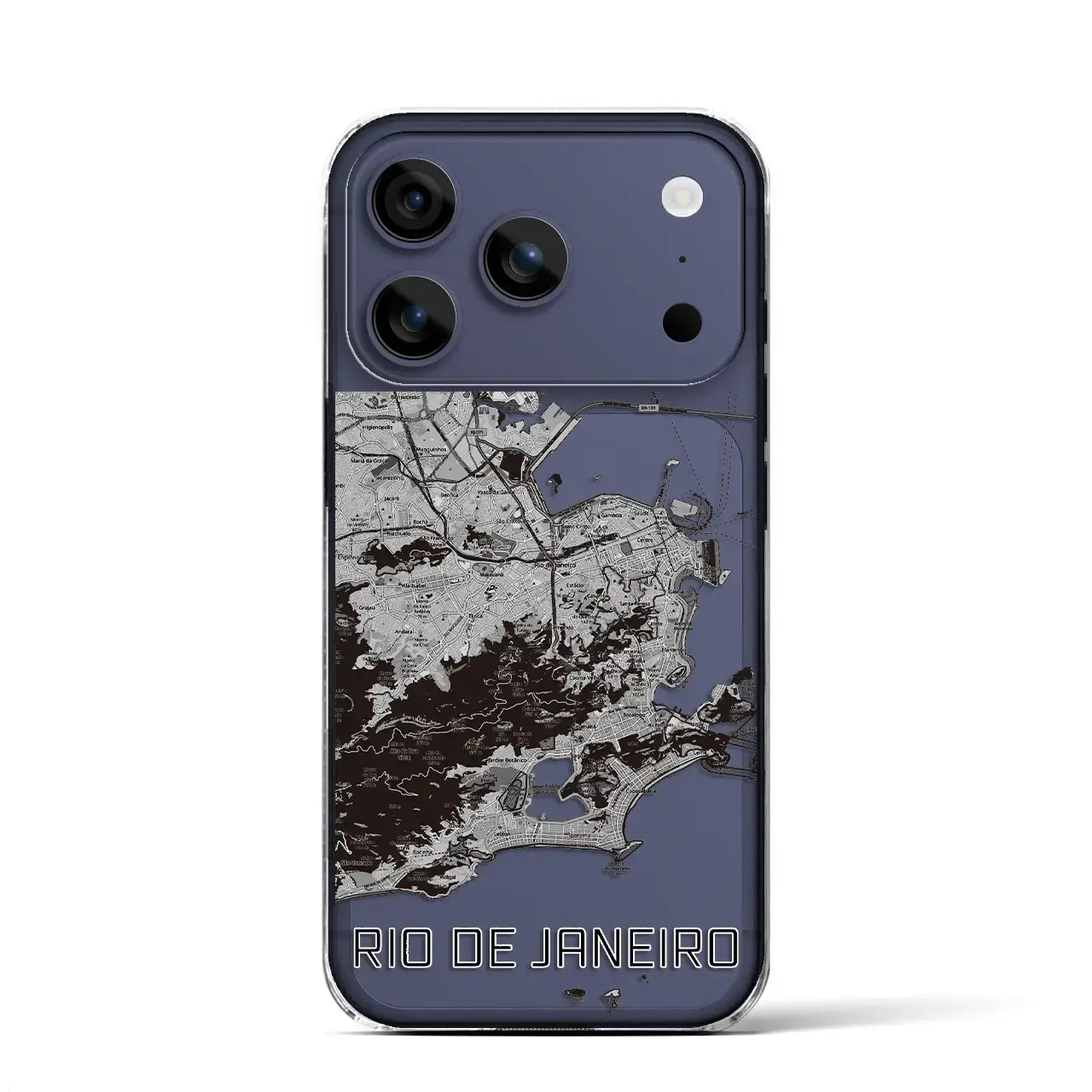 【リオデジャネイロ（ブラジル）】地図柄iPhoneケース（クリアタイプ）