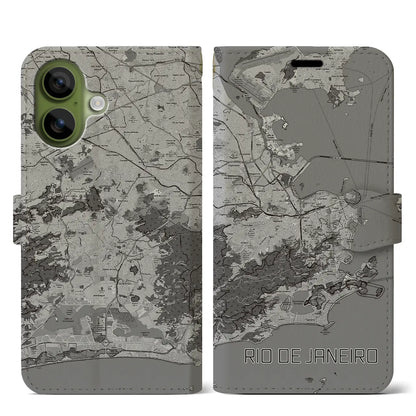 【リオデジャネイロ（ブラジル）】地図柄iPhoneケース（手帳タイプ）