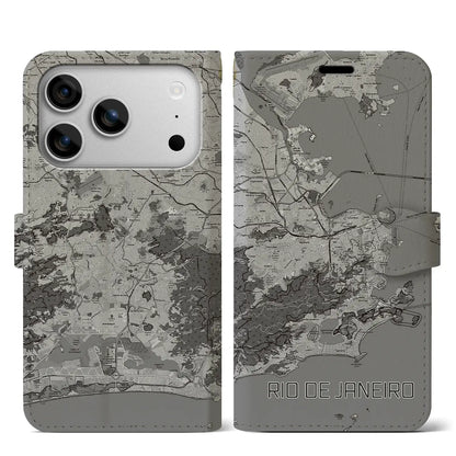 【リオデジャネイロ（ブラジル）】地図柄iPhoneケース（手帳タイプ）