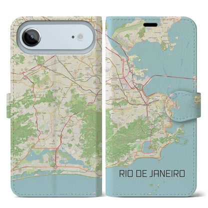 【リオデジャネイロ（ブラジル）】地図柄iPhoneケース（手帳タイプ）