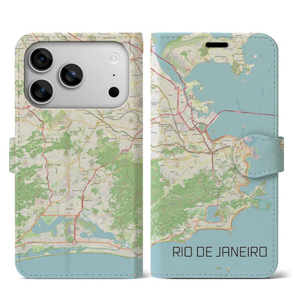 【リオデジャネイロ（ブラジル）】地図柄iPhoneケース（手帳タイプ）