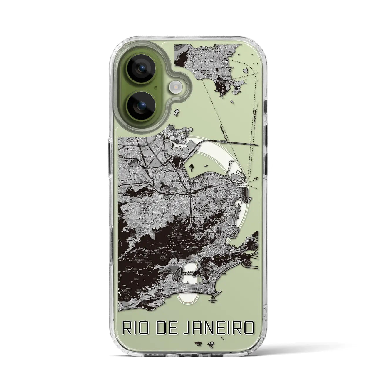 【リオデジャネイロ（ブラジル）】地図柄iPhoneケース（MagSafeタイプ）
