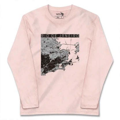【リオデジャネイロ（ブラジル）】地図柄ロングスリーブTシャツ