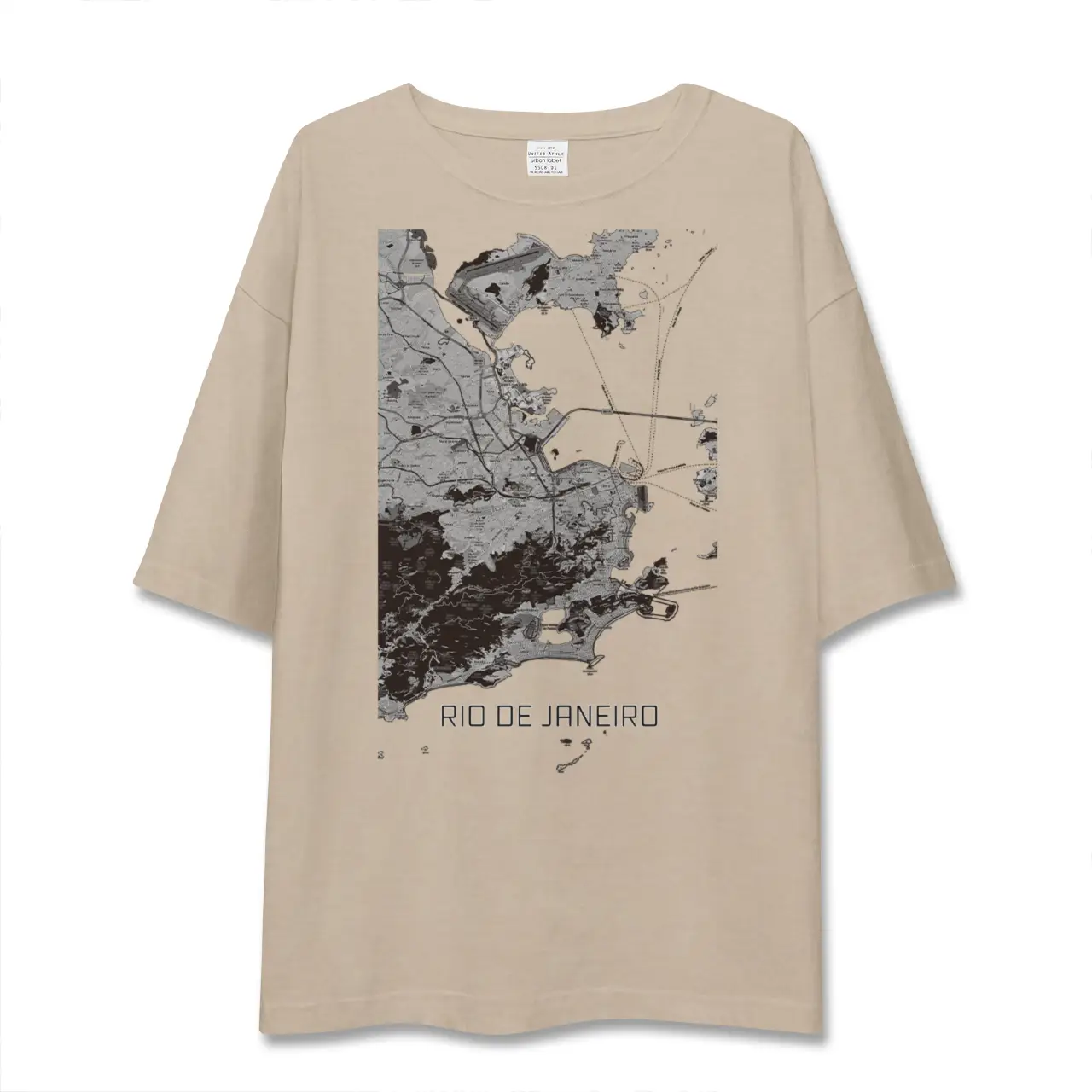 【リオデジャネイロ（ブラジル）】地図柄ビッグシルエットTシャツ